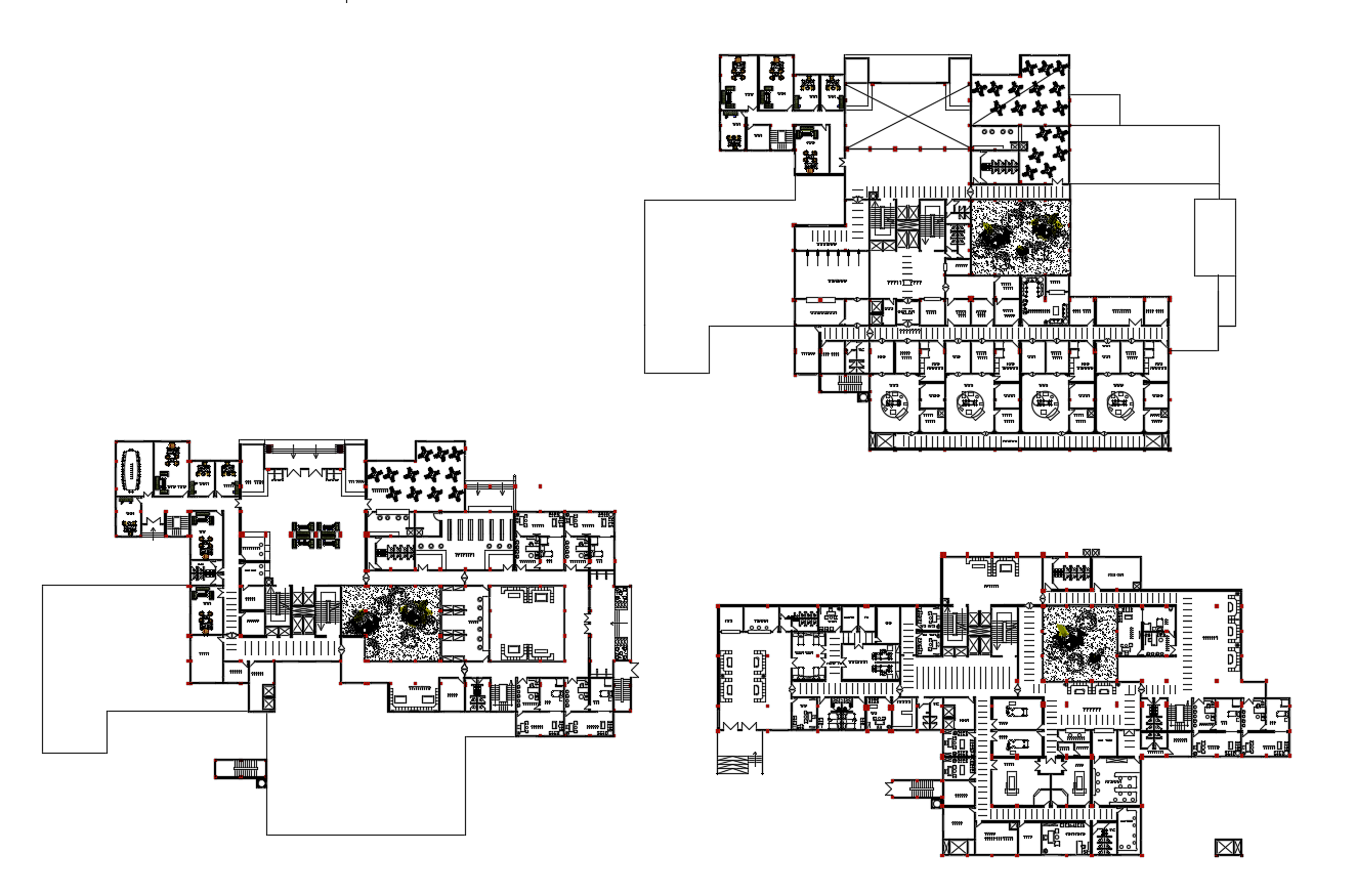 Hospital layout in dwg file - Cadbull