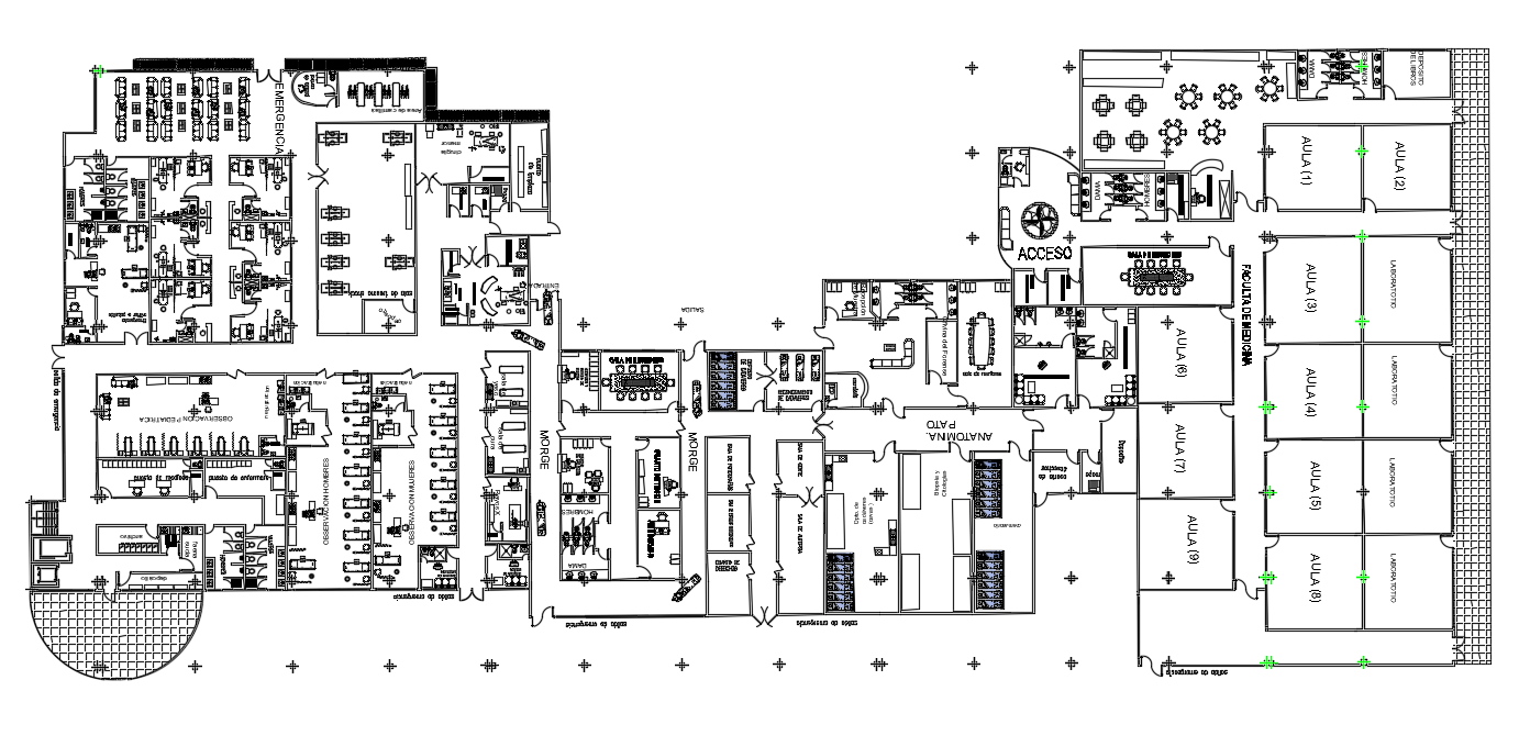 Hospital Layout Plan Drawing Download DWG File - Cadbull