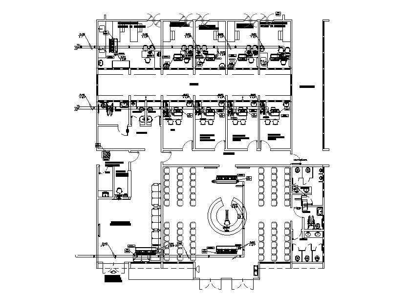 Hospital Project Floor Plan AutoCAD Drawing Download DWG FIle - Cadbull