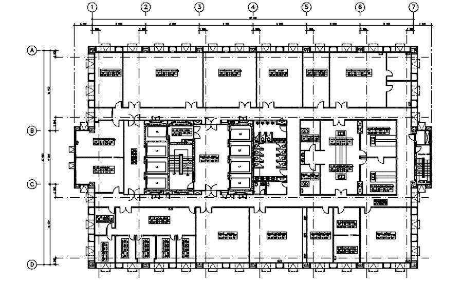 Hospital Building Floor Plan Has Shown In The Autocad Dwg Drawing