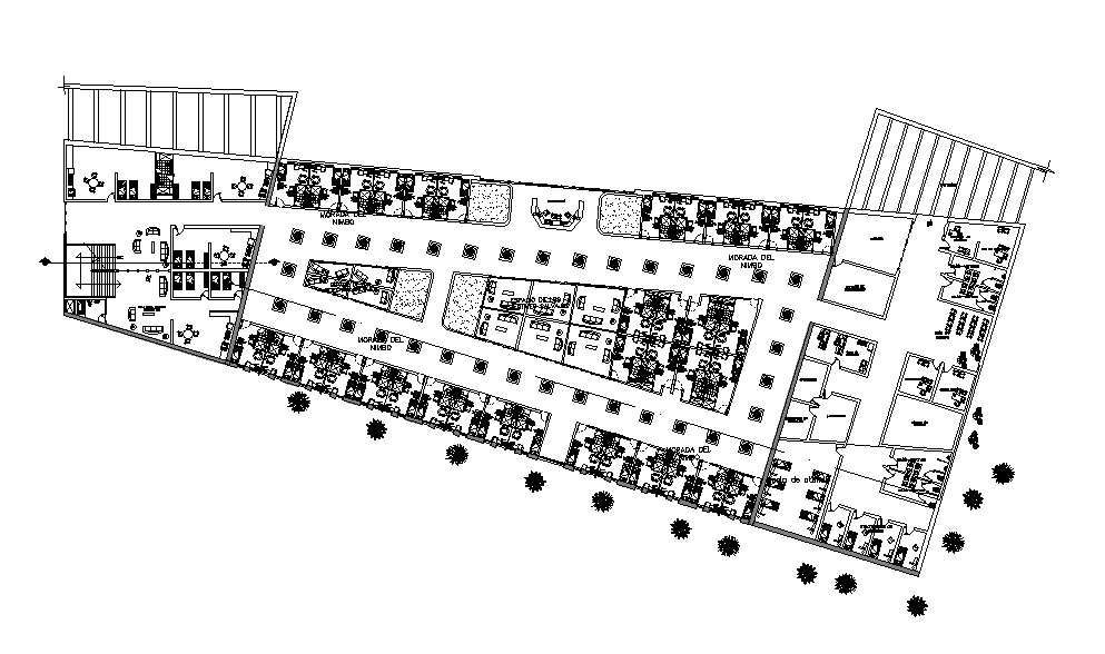 Hospital building plan is available in this Autocad drawing file ...