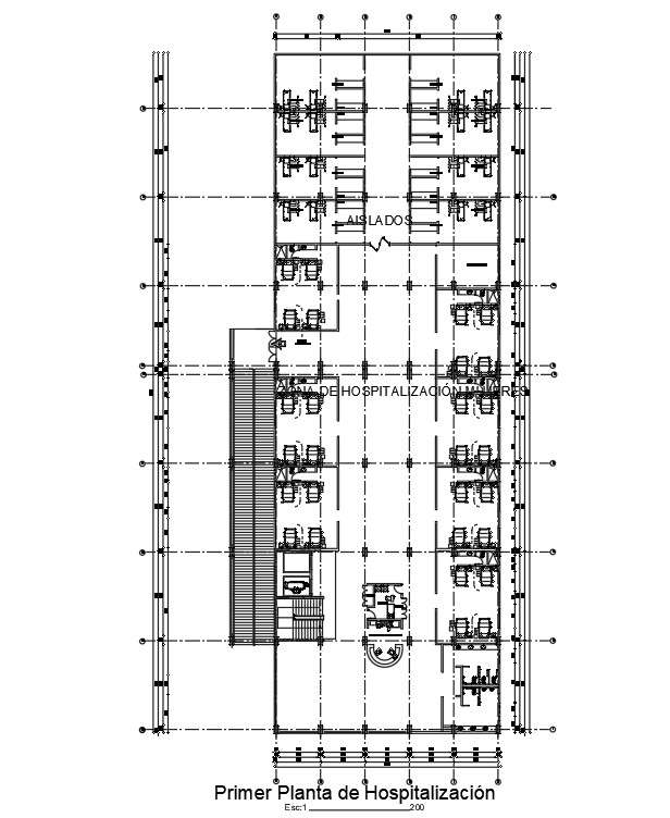 Hospital floor plan design separated in this AutoCAD drawing file ...