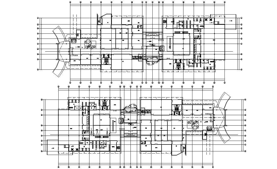 Hostel Building Design Layout Plan - Cadbull