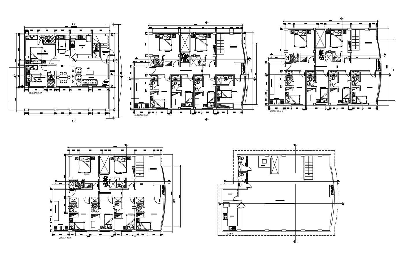 hostel-drawing-in-autocad-cadbull