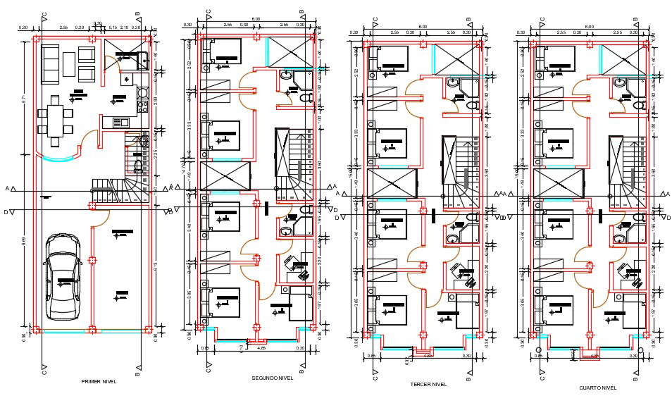 Hostel Furniture Cad Blocks