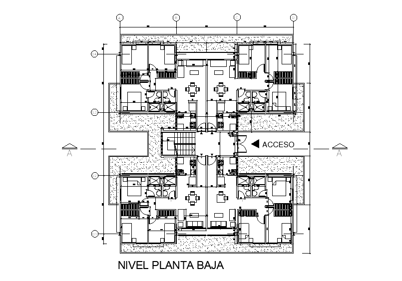 Hostel plan presented in this AutoCAD drawing file. Download 2d autocad ...