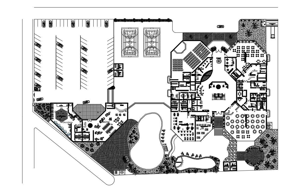 Hotel Design DWG File - Cadbull