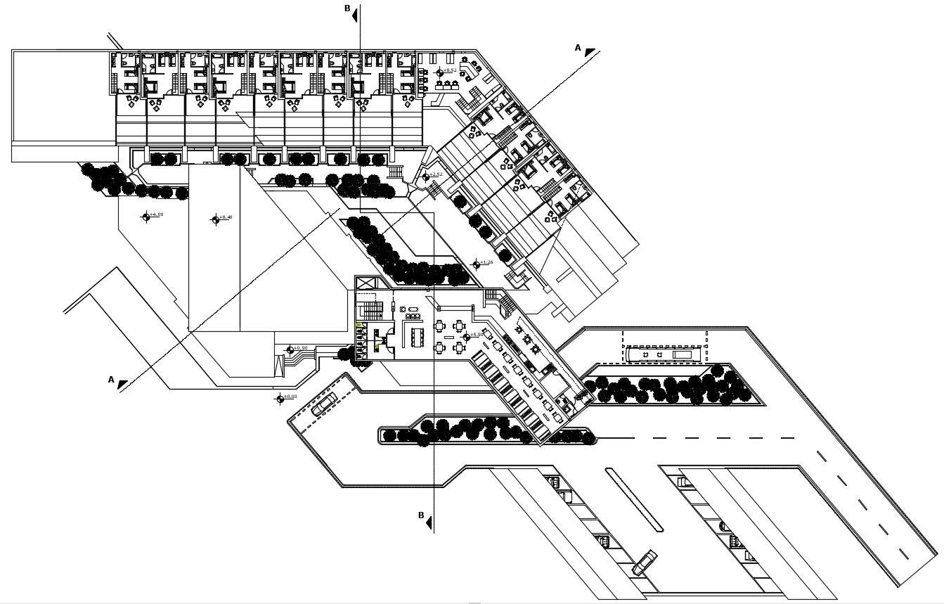 Hotel Design Plan Download CAD file Cadbull