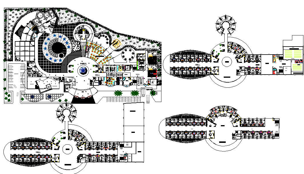 Hotel Design and lay-out detail - Cadbull