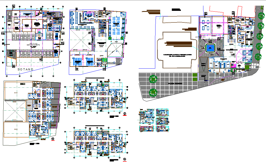 Hotel Design With Plan And Elevation Dwg File Cadbull