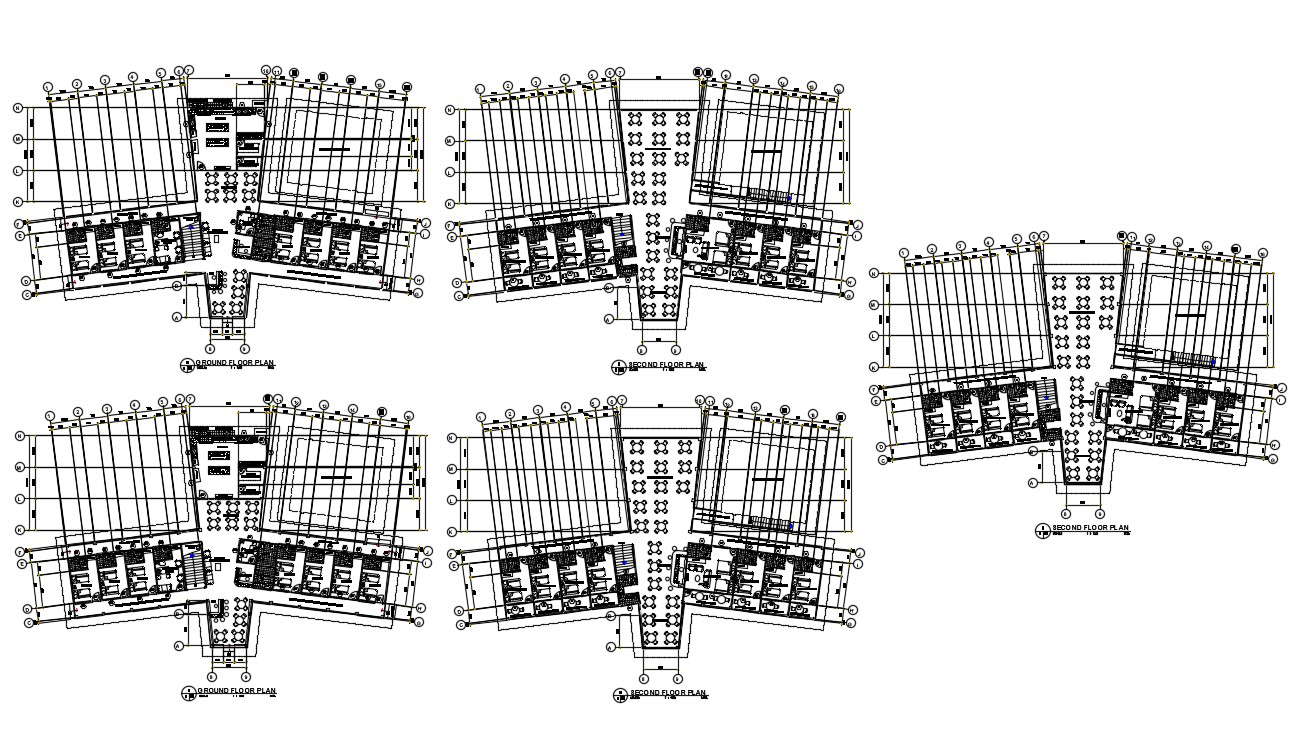  Hotel  Plan  2d DWG  Free Download Cadbull