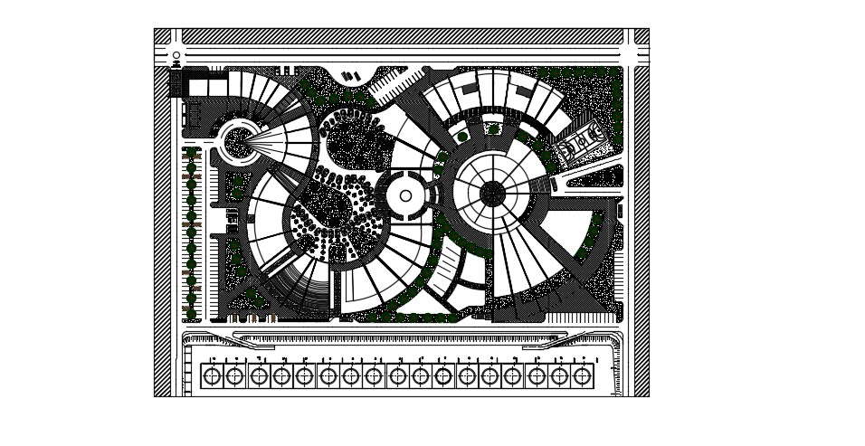 Hotel Site Plan In DWG File - Cadbull