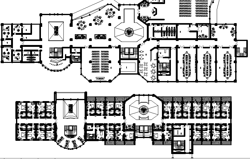 Hotel and Museum Architecture Plan dwg file Cadbull