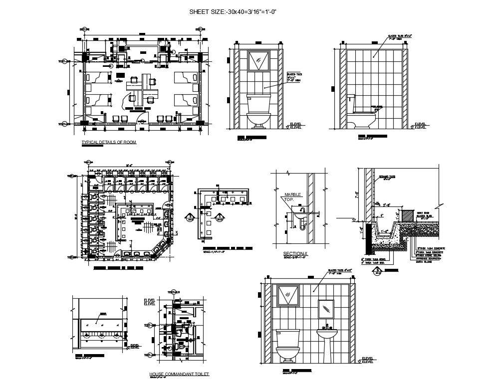 Hotel Blocks Details Of Toilet Installation And Room Plan Cad Drawing Details Dwg File Cadbull