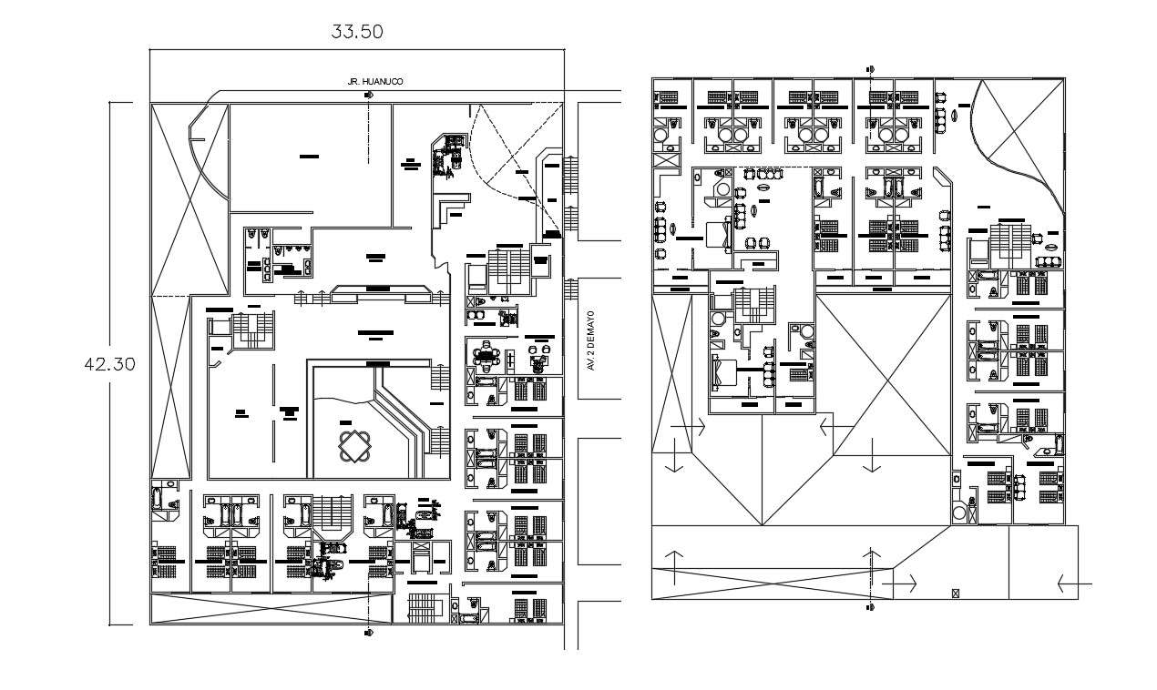 Hotel building DWG download - Cadbull