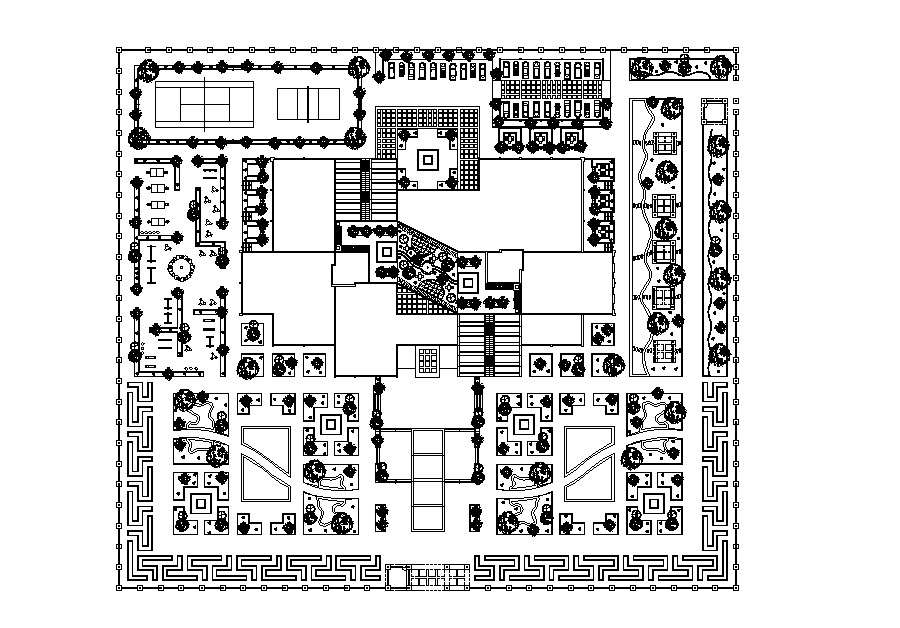 Hotel Floor Distribution Plan Cad Drawing Details Dwg File Cadbull My