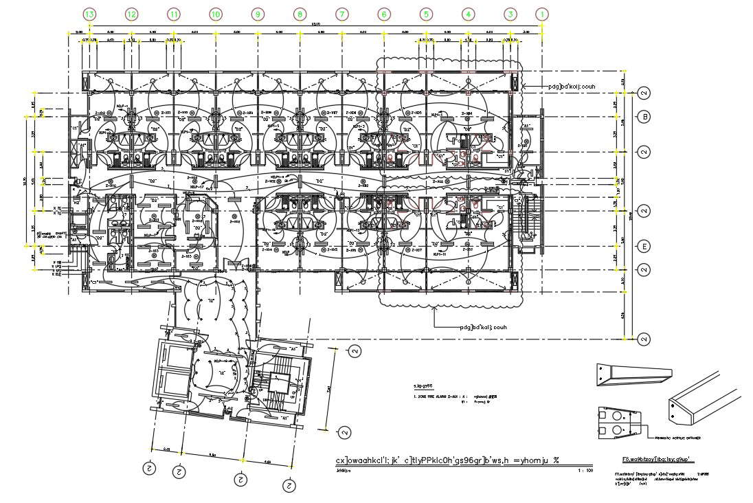 Hospital Bedrooms Floor Plan With Electrical Layout Cad Drawing Dwg Porn Sex Picture