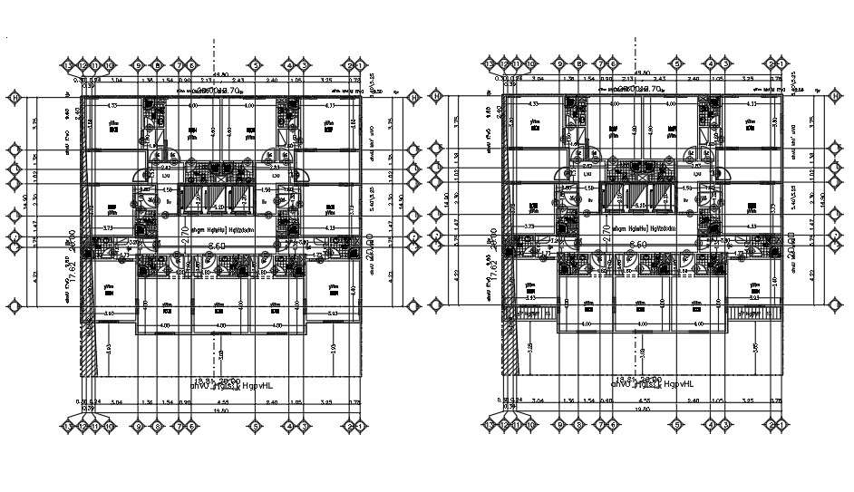 Hotel Building Bedrooms Floor Plan Drawing Download DWG File - Cadbull