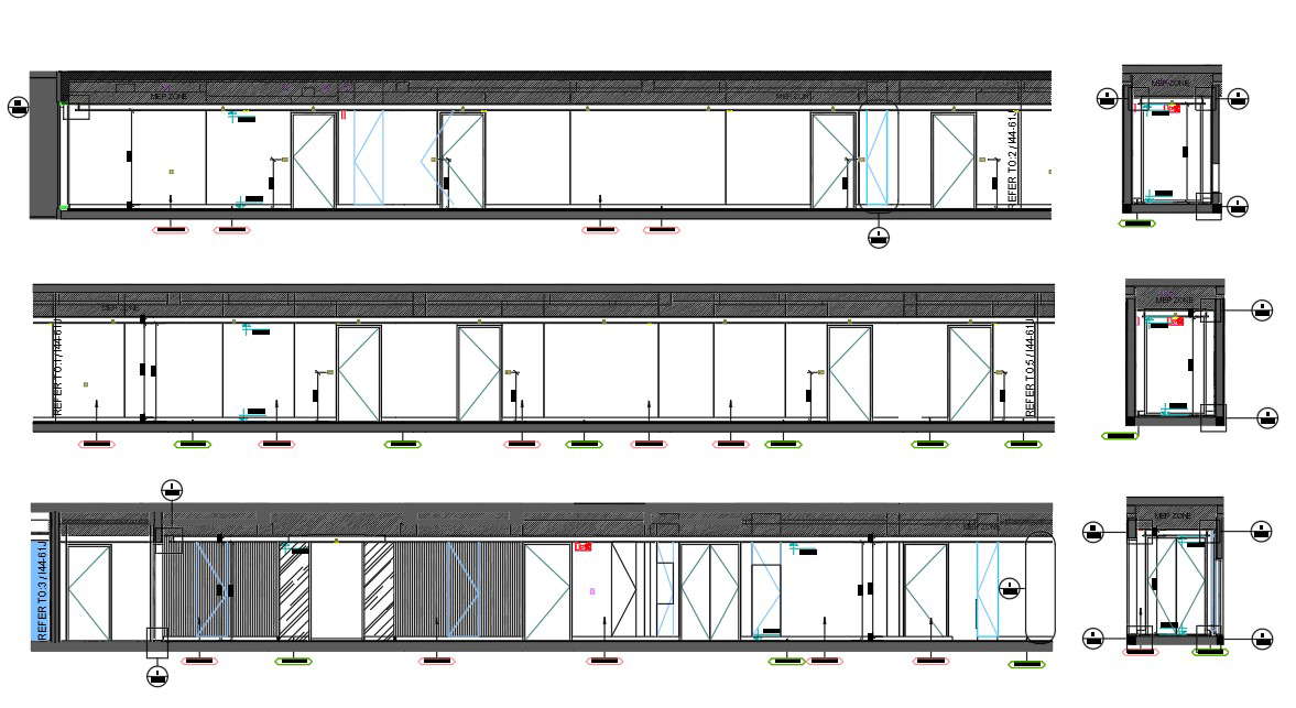 Hotel Corridor Building Typical Section Details Are Given In This Autocad Dwg Drawing File