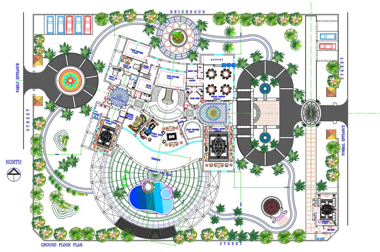 Hotel Layout Plan AutoCAD Drawing Download DWG File - Cadbull