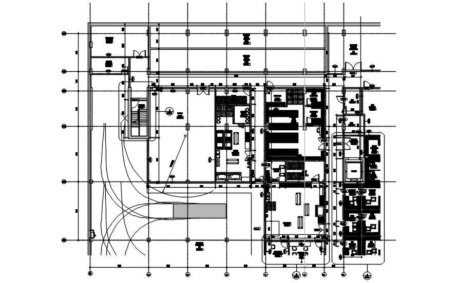Hotel basement floor plan and electrical drawing design is given in ...