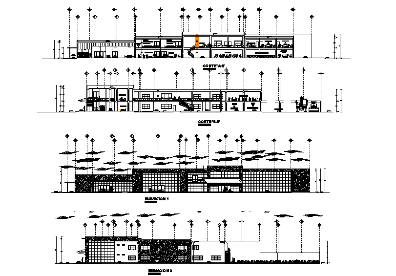 Hotel building detail drawing specified in this cad file. Download 2d ...