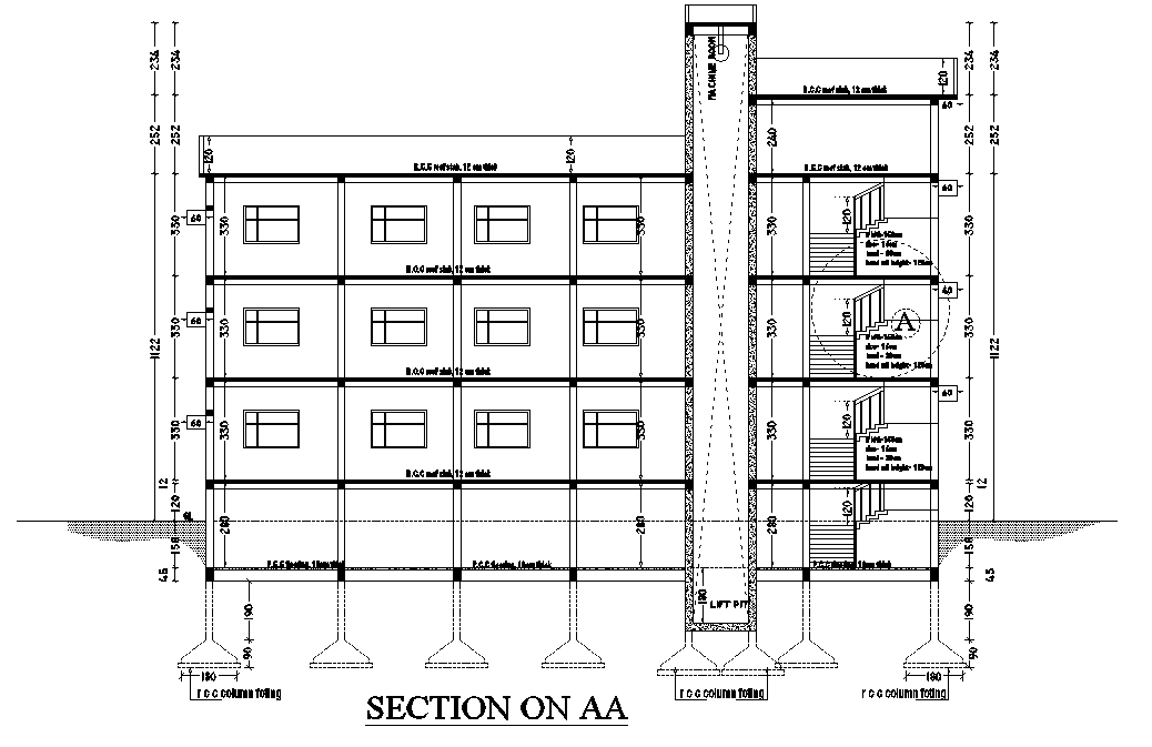 Hotel building section detail drawing provided in this AutoCAD file ...