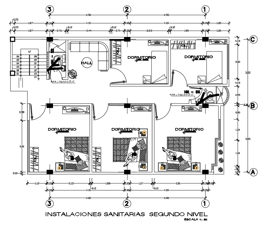 Hotel floor plan specified in this AutoCAD drawing file. Download the ...