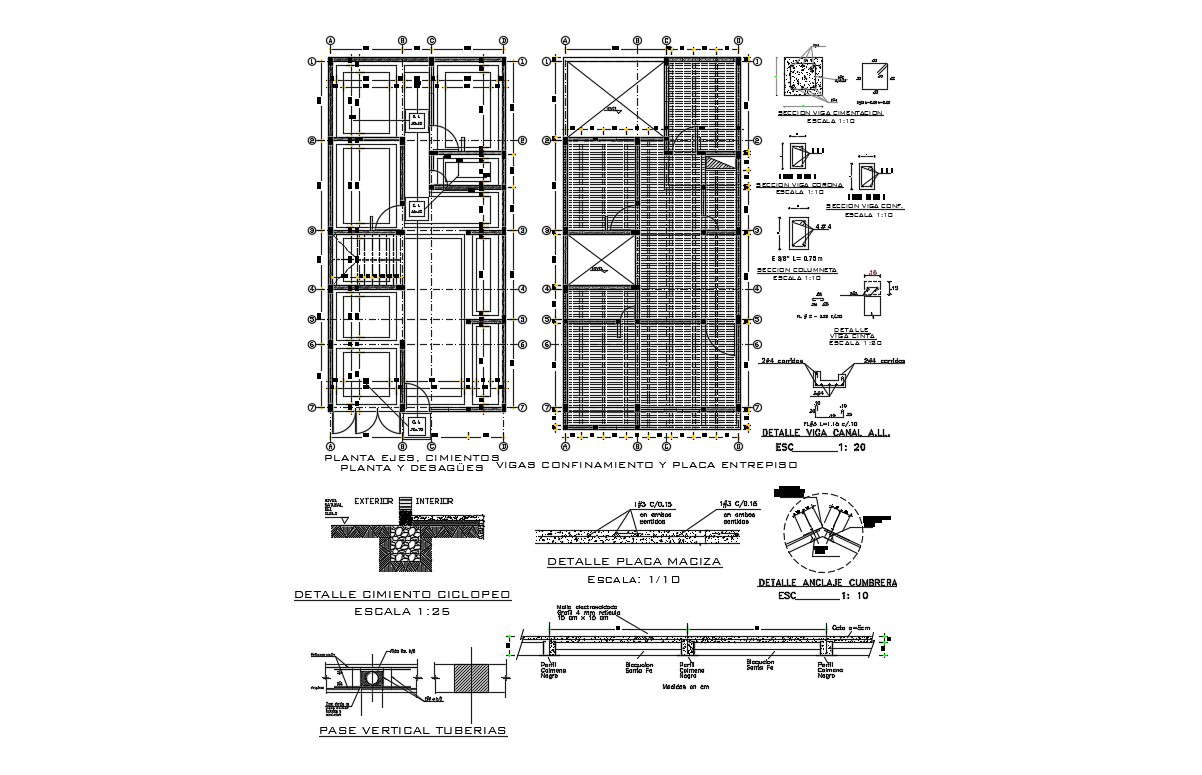 House Construction Design In DWG Fil - Cadbull