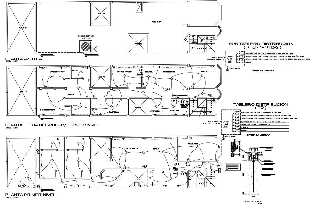 House Electrical Plan - Cadbull