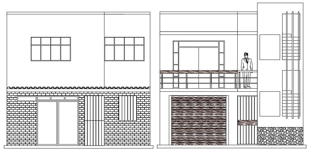 House Elevation Design 2d CAD Drawing Free Download Thu Nov 2019 10 50 12 