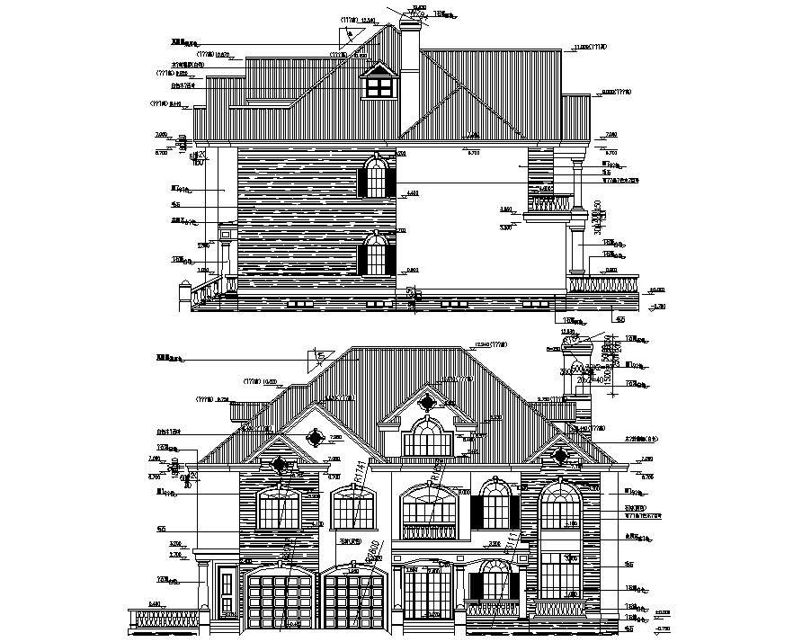 house-elevation-with-dimensions-cadbull