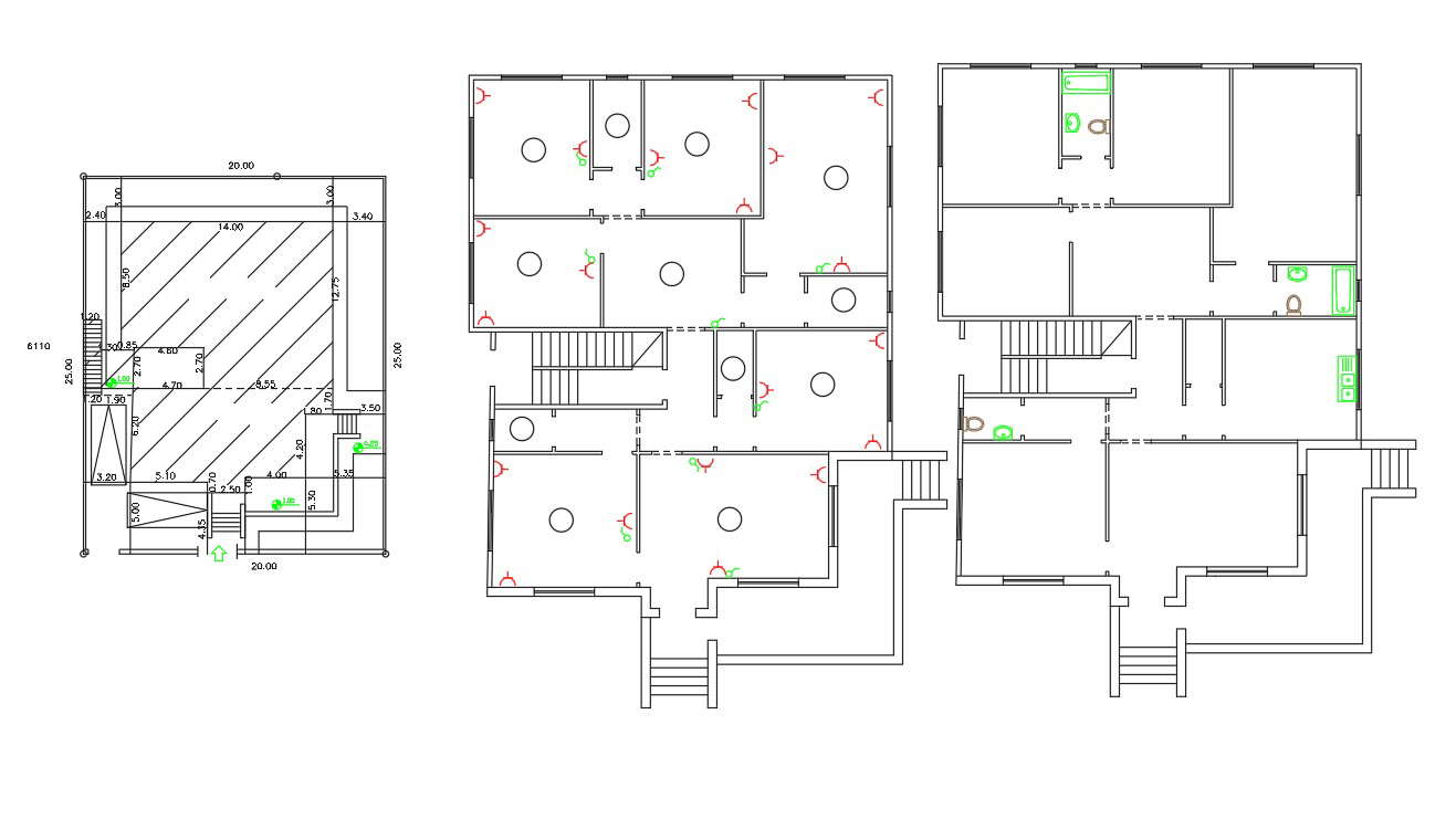 House Floor Plan With Electrical Layout Drawing - Cadbull