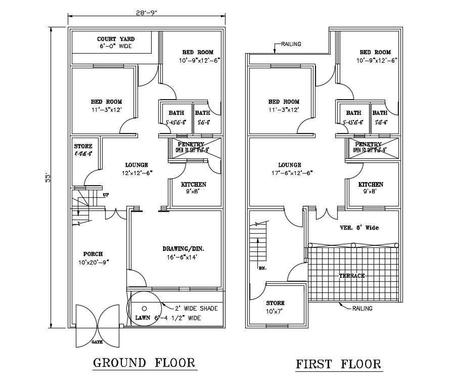 House Floor Plans - Cadbull