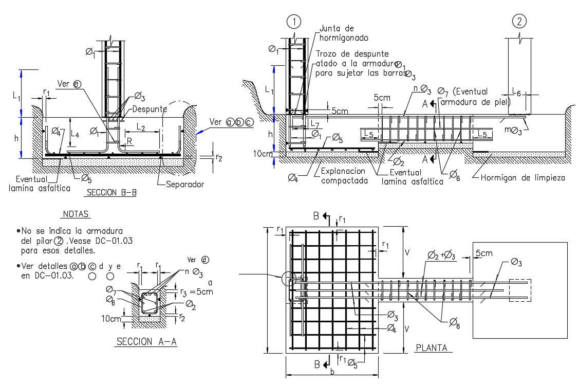 House Foundation Plan In Autocad File Cadbull