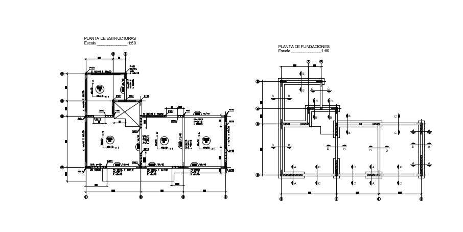 House Foundation Plan In AutoCAD File - Cadbull