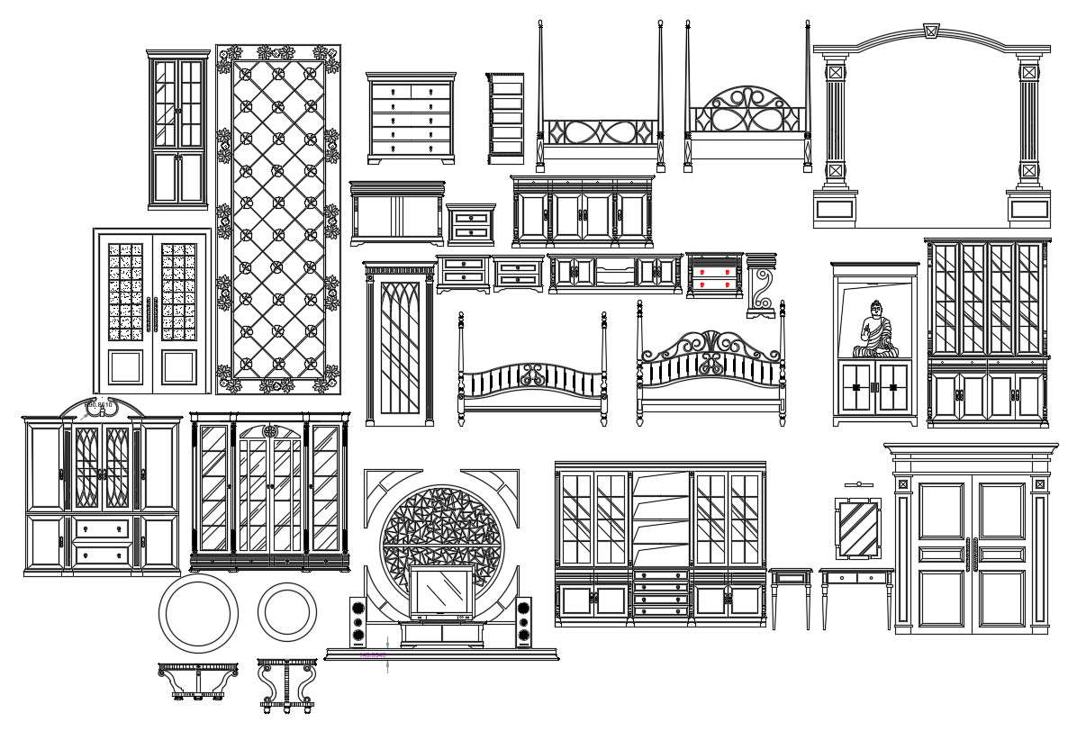 House Furniture Cad Blocks - Cadbull