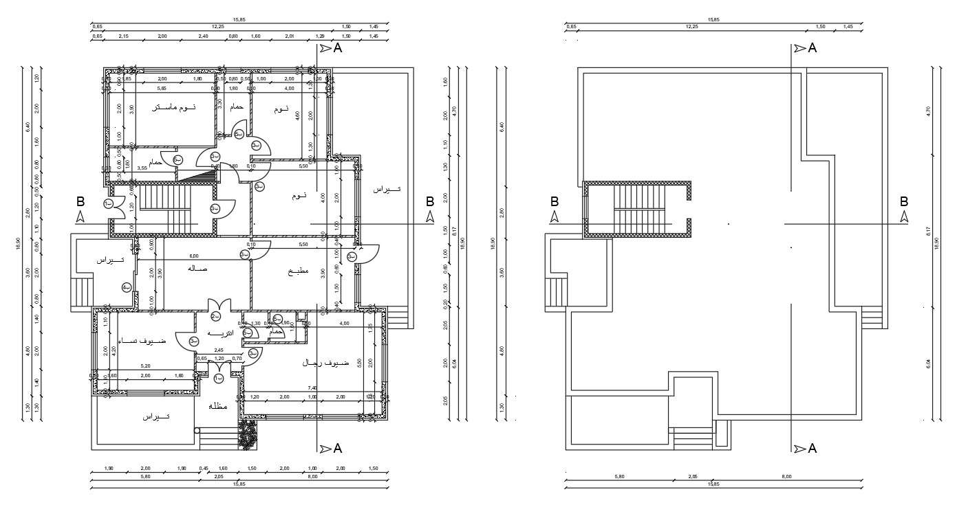 House Plan 50 Feet by 60 Feet Plot Drawing - Cadbull