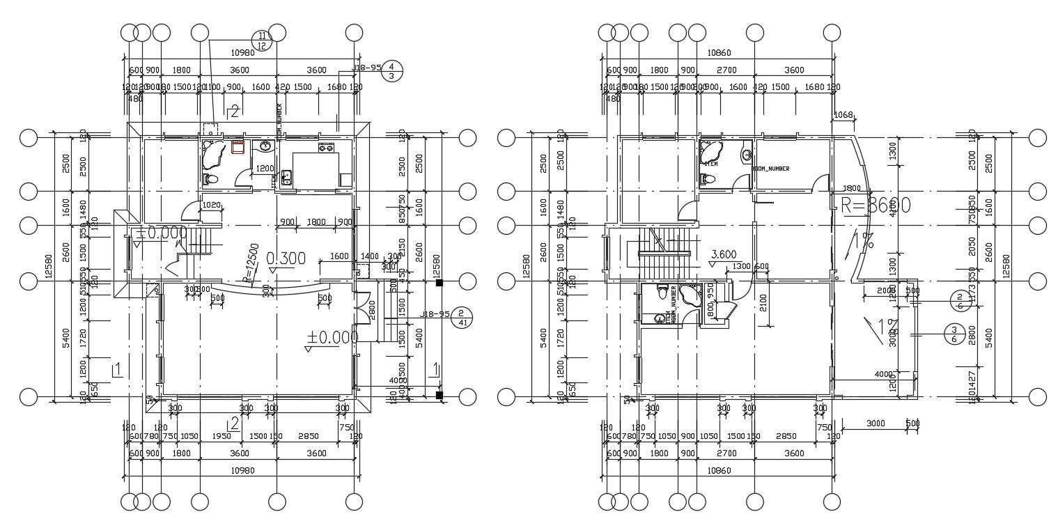 House Plan With Dimensions Cad File - Cadbull