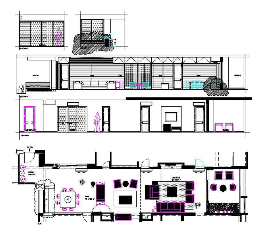 House Project CAD Drawing - Cadbull