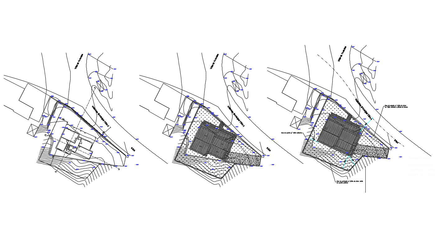 House Site Plan With Contour Design CAD Drawing Cadbull