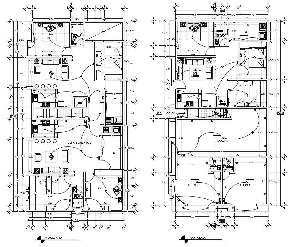 House Wiring Plan Drawing Cadbull