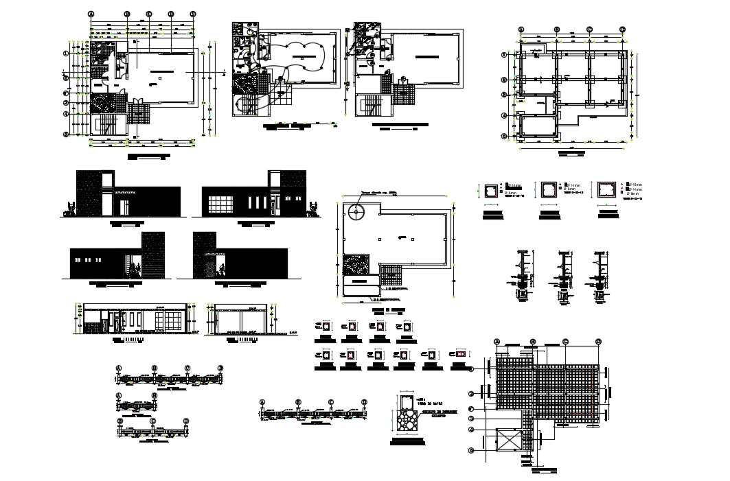 House construction plan tsconstruction details - Cadbull
