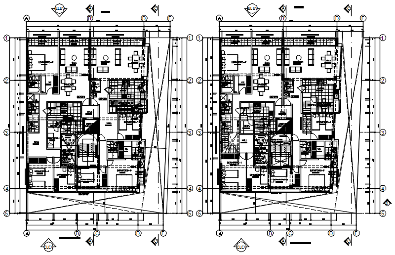 House design with detail dimension in dwg file - Cadbull