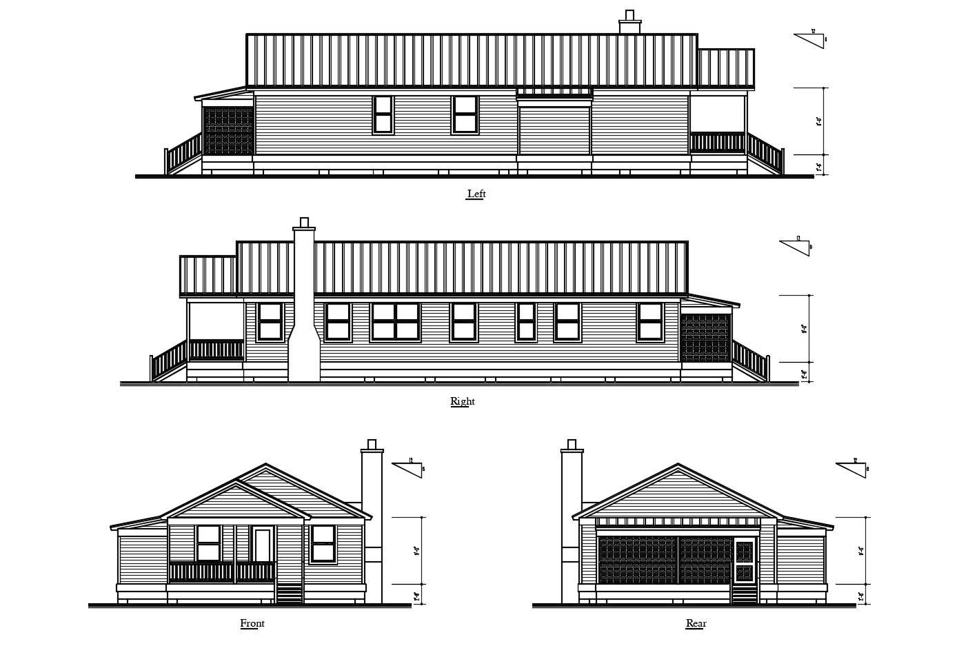 House design with different elevation in AutoCAD - Cadbull