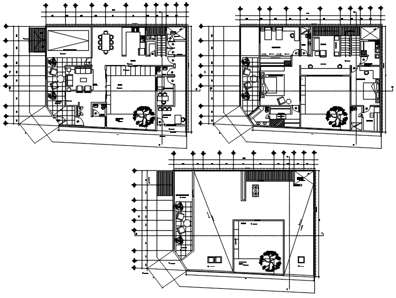 Farmhouse Floor Plan In DWG File - Cadbull