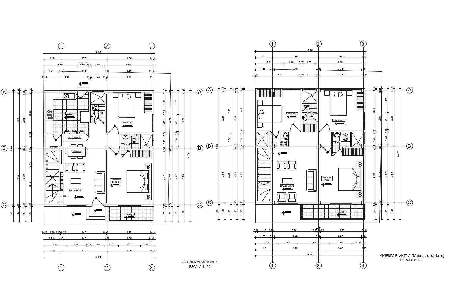 House Plan Drawing In DWG File - Cadbull