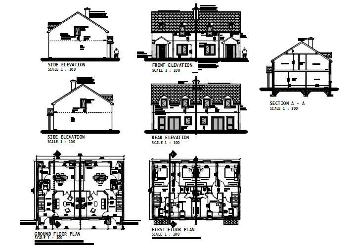 House Drawings Type B - Cadbull