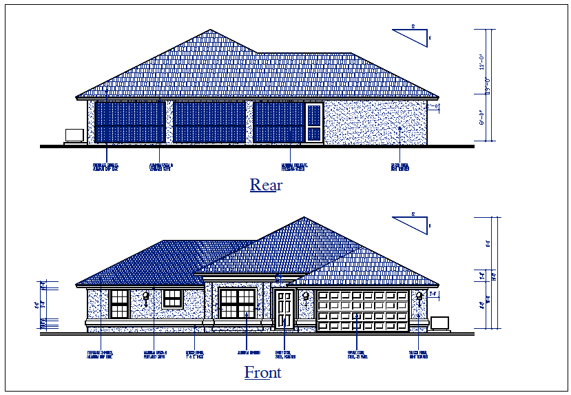 House Elevation View Detail Dwg File - Cadbull