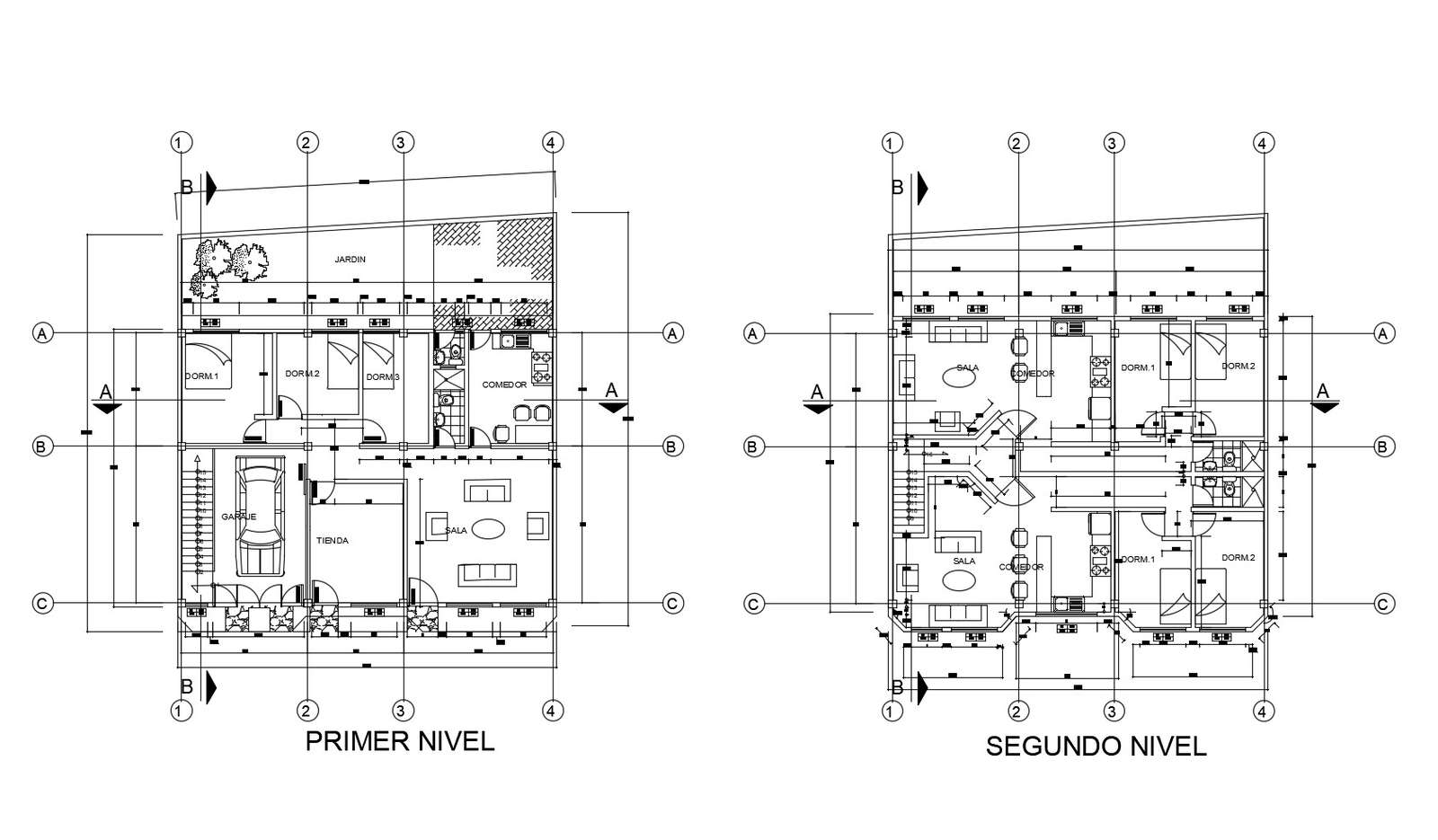 House Floor Plan 1232mtr X 1341mtr With Detail Dimension In Autocad Cadbull